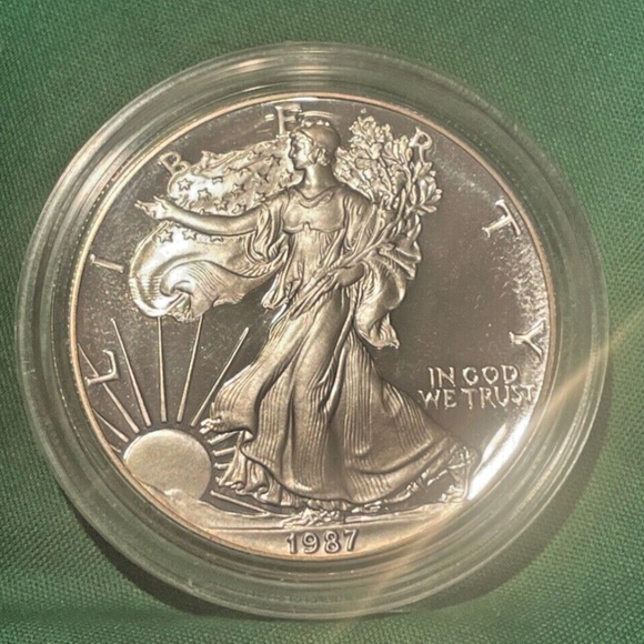 1987 S Proof Silver American Eagle MC Plastic Cubicle - Picture 2 of 5